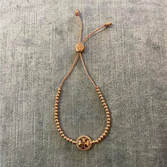 Tory Burch Rope Logo Slider Bracelet Rose Gold - Picture 6 of 6
